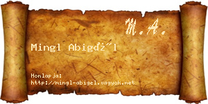 Mingl Abigél névjegykártya